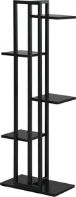 Outsunny 5-Tier Belső és Külső Növénytartó MDF-ből és Acélból, 40x22x113 cm, Fekete | Aosom