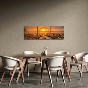 Naplemente képe (órával) (90x30 cm)