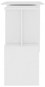 fehér szerelt fa sarokasztal 200 x 50 x 76 cm