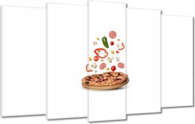 Vászonkép 100x60 Pizza zöldségekkel és sajttal