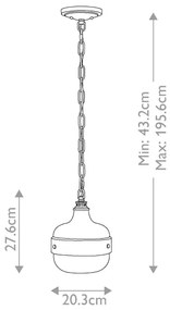 Feiss FE-CADENCE-1P-MB - Csillár láncon CADENCE 1xE27/75W/230V