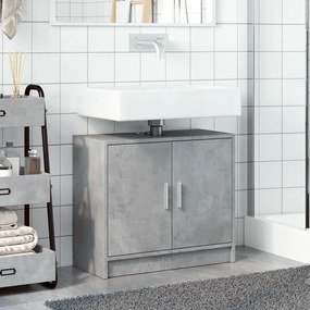 Betonszürke szerelt fa mosdószekrény 63 x 29 x 55 cm