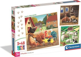 Farm Moments 3x48 db-os puzzle Clementoni
