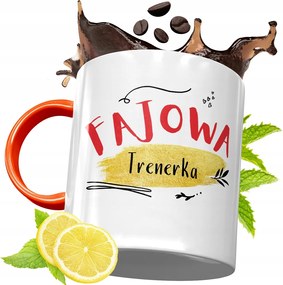 Narancssárga Bögre Edzőnek Ajándék fényképes nyomattal