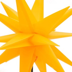 3 db összecsukható tüskés sárga LED-es karácsonyi lámpa 57 cm