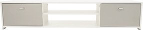 Nappali bútor, fehér/szürke, GENTA