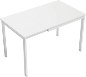 Kihúzható étkezőasztal 80-120 cm 4-6 fő részére, kihúzható mechanizmussal, fehér