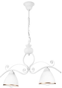 Csillár láncon RETRO 2xE27/60W/230V matt fehér