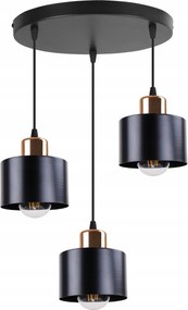 Mennyezeti Függőlámpa Hármas Csillár Fekete Plafon Loft Konyha