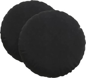vidaXL Ülőpárnák 2 pcs Fekete Ø 80 x 29 cm Bársony