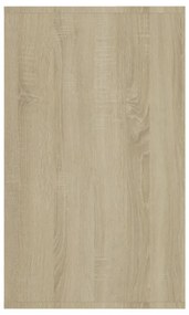 sonoma tölgy szerelt fa tálalószekrény 3 fiókkal 120x41x75 cm