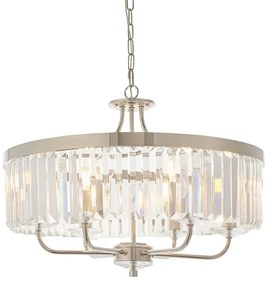 Endon 90263 - Láncos csillár CHESTERFIELD 6xE14/6W/230V átm. 55 cm fényes króm