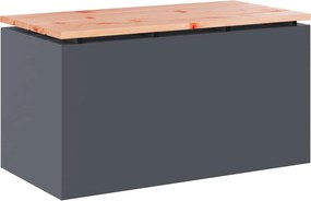 vidaXL Kerti pad Antracit 80 x 40 x 43 cm Acél