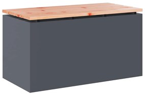 vidaXL Kerti pad Antracit 80 x 40 x 43 cm Acél