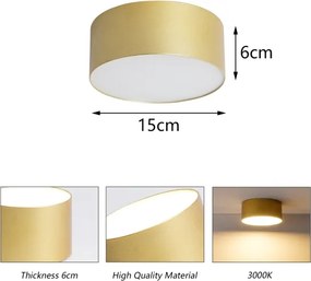 BRILAGI -LED Fürdőszobai mennyezeti lámpatest FORIS LED/20W/230V átmérő 15 cm aranyszínű IP44