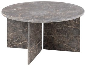 Szürke márvány kerek dohányzóasztal ø 90 cm Vega – Actona