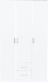 Miami gardróbszekrény 120x205 cm fehér-fehér