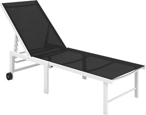 Outsunny Fekvő Napágy Kerekekkel, Állítható 5 Fokozatú Hátfészkelő Acélszerkezet 120 kg Teherbírással Teraszra, Erkélyre 166x60x84 cm Szürke | Aosom