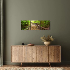 Kép - Lépcsők a természetben (órával) (90x30 cm)