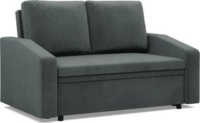 Zeus kanapé, bársony, hab töltet, döntött kartámasz, szürke