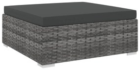 1 db szürke polyrattan moduláris lábtartó párnával