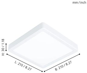 Eglo 99237 - LED mennyezeti lámpa FUEVA 5 LED/16,5W/230V