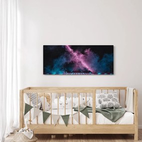 Kép - Rózsaszín-kék füst (120x50 cm)