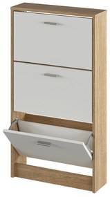 Cipőtároló (cipősszekrény) Mobby  13 (szonoma tölgy + fehér). 1065341