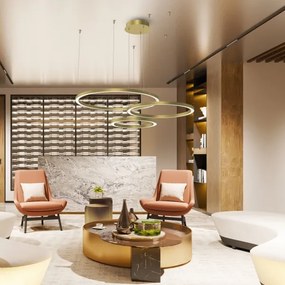 LED Csillár zsinóron GALAXIA LED/85W/230V arany