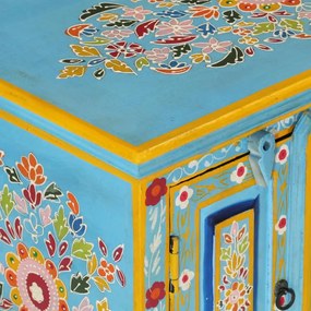 kék tömör mangófa TV-szekrény 110 x 30 x 40 cm