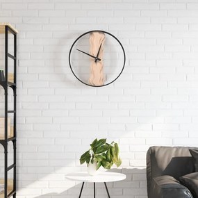 barna vas és tölgyfa falióra Ø35 cm