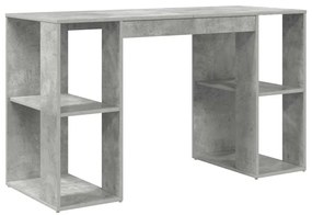 Íróasztal tárolóval Beton szürke 130 x 50.5 x 75 cm Faanyag