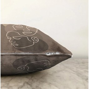 Chenille barna pamut keverék párnahuzat, 55 x 55 cm - Minimalist Cushion Covers