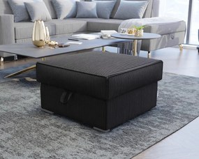 SMART COSARO XL puff tárolóhellyel, 71x71 cm, fekete