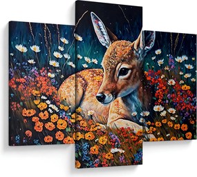 Kép - Festett szarvas (90x60 cm)