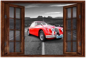 Poszterek 120x80 Piros autó autópálya