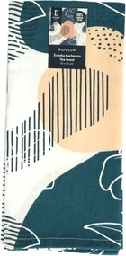 Pamut konyhai törlőkendő törlőkendő türkiz mintával