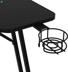 NERO karbon gamer asztal 140 × 60 cm