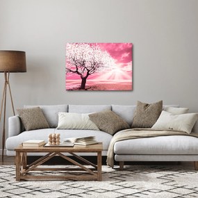 Rózsaszín fa képe (70x50 cm)