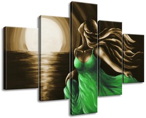Gario Kézzel festett kép No zöldben - 5 részes Méret: 100 x 70 cm