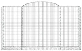 8 db íves horganyzott vas gabion kosár 300x50x160/180 cm