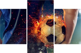 Kép - Futball-labda a tűzben (90x60 cm)