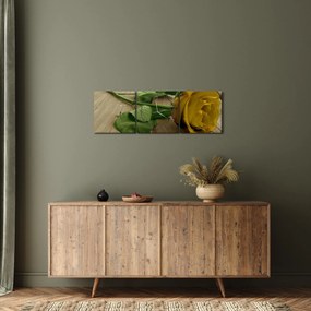 Kép - Vintage sárga rózsák (órával) (90x30 cm)