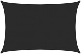vidaXL fekete HDPE napvitorla 160 g/m² 5 x 6 m