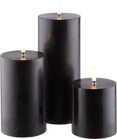 NORDIC LIGHT LED gyertya távirányítóval, fekete 3 darab