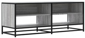 szürke sonoma színű szerelt fa és fém TV-szekrény 120,5x40x46cm