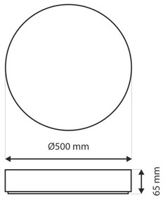 LED Dimmelhető mennyezeti lámpa DRINA LED/36W/230V 2700-6500K  + távirányító