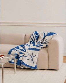 Kék takaró 165x200 cm Lino – noo.ma