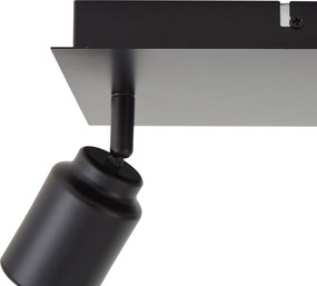 Modern fürdőszoba spotlámpa fekete négyzet alakú 3 lámpás IP44 - Ducha