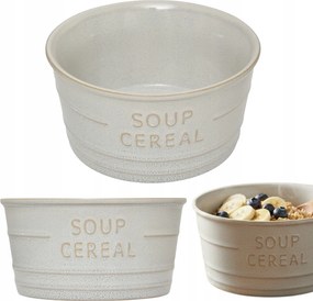 Tál 500 ml Fehér leves saláta étkészlet boho kerámia tál